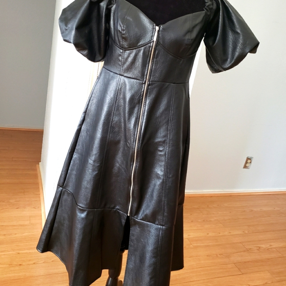 ASOS Faux leather midi dress